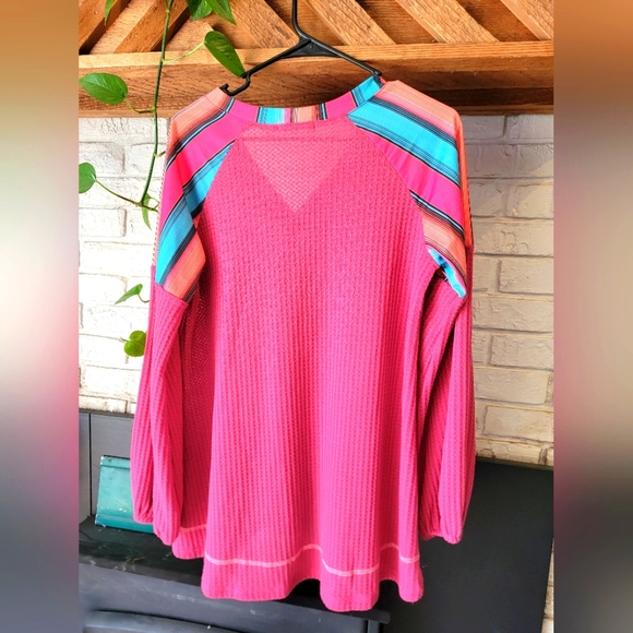 Southern Stitch Pink Knitted long sleeve blouse size M - Picture 4 of 6